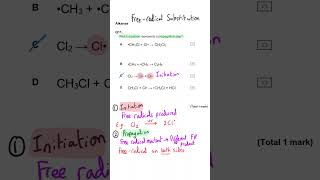 Free Radical Substitution  Propagation  MCQ [upl. by Anined804]