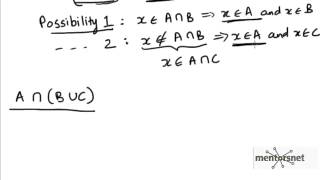 55 Distributive Law for Intersection over Union proof using the definition of set equality part2 [upl. by Myrtle]