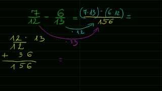 Különböző nevezőjű törtek kivonása [upl. by Link792]