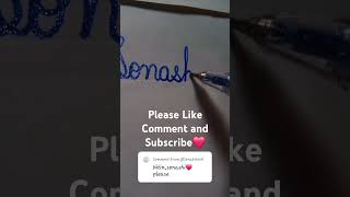 Sonashi Name🌚💕 name handwriting trending calligraphy shorts cursive satisfying youtubeshorts [upl. by Aven]