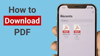 How to Download PDF File on iPhone  Save PDF File [upl. by Asamot]