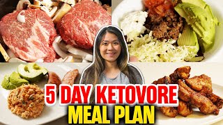 5DAY KETO CARNIVORE DIET MEAL PLAN 2023  15 Easy High Fat Low Carb Meal Ideas [upl. by Yaned607]