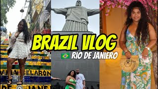 TRAVEL VLOG BRAZILChrist The Redeemer Marius Restaurant Ipanema Beach Food Brunch amp Monkeys [upl. by Aiouqahs]