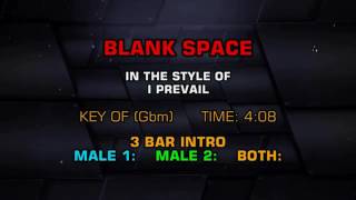 I prevail blank space karaoke [upl. by Argyres]