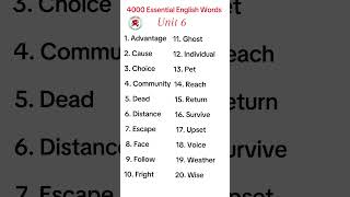 4000 Essential English Words Book 1 Unit 6 EnglishlessonsWithMRv8w [upl. by Legnaros]