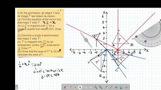 FORM 2 TRANSFORMATION LESSON 5 KCSE 2015 PP1 NO22 ENLARGEMENT WITH A NEGATIVE SCALE FACTOR 2 [upl. by Aw835]