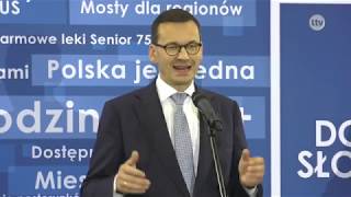 LokalnaTV Ostrowiec Premier Mateusz Morawiecki w Ostrowcu Świętokrzyskim 13102018 r [upl. by Mcmurry]