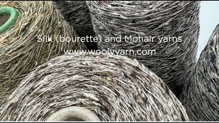 Silk bourette and Mohair yarns [upl. by Refotsirk368]