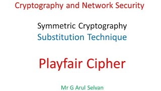 Playfair Cipher  Substitution Technique Cryptography and Network Security Tamil Explanation [upl. by Wyly]