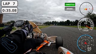 Hooton Park Circuit  Fastest Lap 350s  Komet K2H 21 Aug 24 Rotax Karting GoPro Hero10 Dashware [upl. by Laehctim]