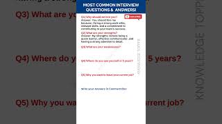 5 Most Common Interview Questions and Answers [upl. by Ettenawtna]