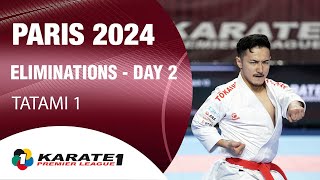 Karate1 PARIS  Day 2  ELIMINATIONS  Tatami 1  WORLD KARATE FEDERATION [upl. by Arbrab154]