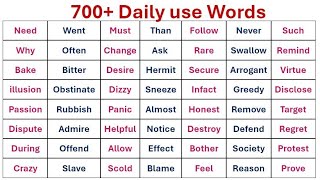 700 Daily use words  Spoken English [upl. by Noillimaxam]