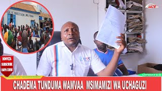 CHADEMA TUNDUMA Watoa TAMKO Zito KUENGULIWA kwa WAGOMBEA quotWananchi Wanahitaji MABADILIKOquot [upl. by Ahsiak]