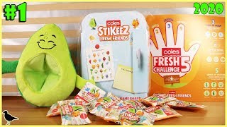 Coles Stikeez Fresh Friends Opening  Collectors Case amp Plush 2020  Birdew Reviews [upl. by Tiloine911]