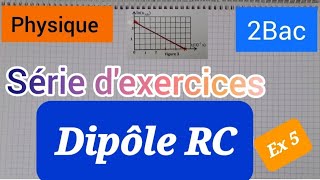 dipôle RC  série dexercices  Exercice 5 2Bac الثانية بكالوريا [upl. by Attenauqa]