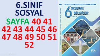 6 Sınıf Sosyal Bilgiler Ders Kitabı Sayfa 40 41 42 43 44 45 46 47 48 49 50 51 52 Cevap [upl. by Combes]