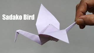 Sadako bird tutorial  How to make sadako bird  Paper Sadako bird origami  Chilling Sancharies [upl. by Ammadas]