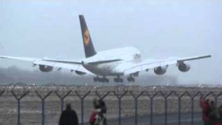 Airbus A380 EPWA landing Warszawa pierwsze lądowanie na Okęciu [upl. by Rodmun295]