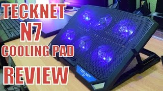 Tecknet N7 Laptop Cooling Pad Review  TEMP TEST [upl. by Platt87]