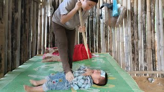 Mom fried cakes for me to eat Then my mother went to dig a fish pond raise fish and ducks with [upl. by Adiene]