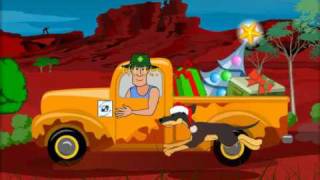 Aussie Jingle Bells  with lyrics amp Australian bush animation [upl. by Hnil]