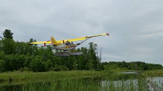 Aeronca Champ 7AC on floats leaving a Canal [upl. by Normalie]