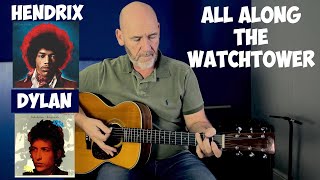 All along the watchtower  HendrixDylan  Acoustic guitar lesson  2022 [upl. by Keyte]