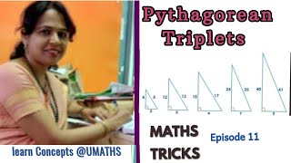 Finding Pythagorean Triplets umaths5809 Trick to find Pythagorean Triplets triples [upl. by Akirahc]