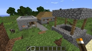 Minecraft NPC village seed 161  164 one blacksmith and one house smallest village seed ever [upl. by Anairt]