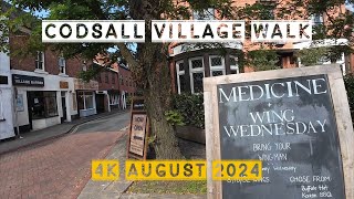 Codsall Village Centre Walk In 4K  South Staffordshire England  August 2024 [upl. by Ssegrub]