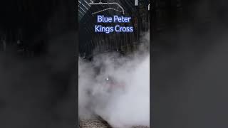 Blue Peter Kings Cross train britishrail steam train kingscross [upl. by Kiehl90]