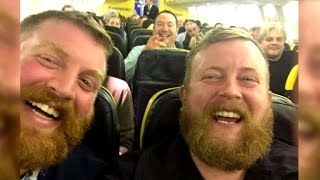 Man Randomly Finds Doppelganger Sitting Next to Him on Plane [upl. by Vasilek]