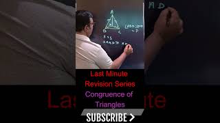 Question on Congruence of Triangles No 6  Last Minute Revision for Class X [upl. by Fornof]