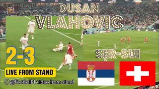 DUSAN VLAHOVIC gol Srbija Švajcarska Reakcija navijača sa tribina [upl. by Landy]