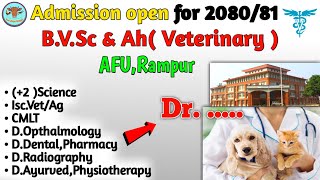 Entrance for VeterinaryBVSc amp Ah 208081 in AFURampur is open [upl. by Lucho575]