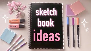 🌷5 Ways to Fill Your Sketchbook \\ aesthetic simple amp pretty🌷 [upl. by Eleynad]