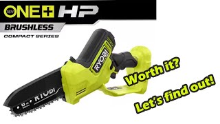 Ryobi 6quot hp chainsaw testing Ryobi days deal [upl. by Yseulte]