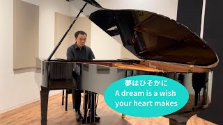 A dream is a wish your heart makes 夢はひそかに 【ピアノ】 [upl. by Aamsa]