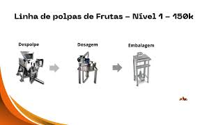 Linha Polpas de frutas nível 1 150kg hora [upl. by Eenet]