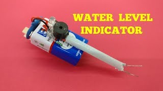 How to make a WATER LEVEL INDICATOR Alarm at home  DIY [upl. by Monagan130]