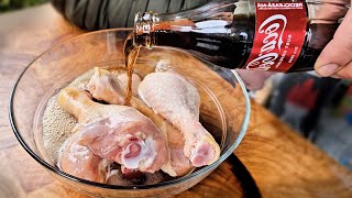 Delicious Grilled Chicken Leg With Coke  Chicken Drumstick BBQ With Coca Cola [upl. by Ilime]