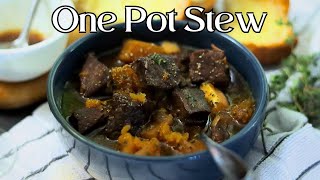 TENDER One Pot London Broil Beef Stew Recipe W Red Wine [upl. by Varney]