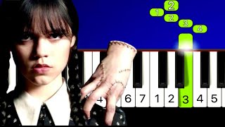 Wednesday Adams  Jenna Ortega Dance Scene  Piano Cover Tutorial FACILE [upl. by Lleryd]