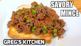 HOW TO MAKE SAVORY MINCE  Gregs Kitchen [upl. by Nner]