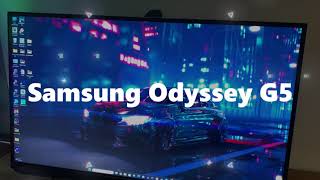 Samsung Odyssey G5 РАСПАКОВКА [upl. by Fritzie]