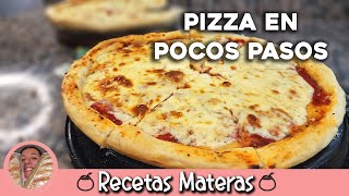 Pizza casera MASA Y SALSA FÁCILES ✅🥳 [upl. by Zat313]