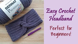 CROCHET Super Easy Headband for Beginners [upl. by Yoshi]