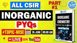 All CSIRNET INORGANIC PYQS TOPIC WISE  Part01 csirnetjune2024  chemistry asapinstitute [upl. by Senzer]