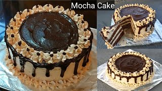 Mocha Cake Eggless and without oven Coffee cake Chocolate Mocha Cake [upl. by Acinor]